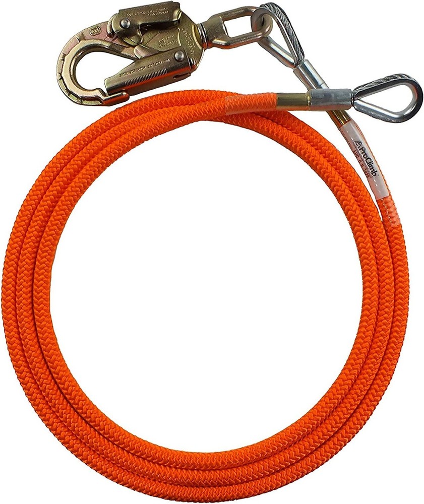 Steel Core Flip Line for Tree Climbing, 1/2 in x 8 ft – USA Made, Aluminum Sw…