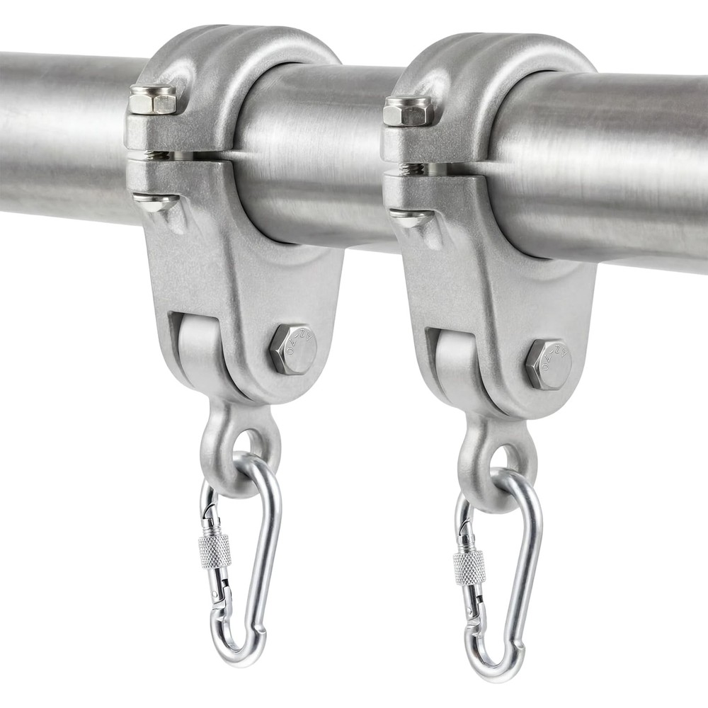 2 Pcs 2-3/8″ Heavy Duty Swing Hangers Set Steel Pipe Hanger Cast Aluminum a F…