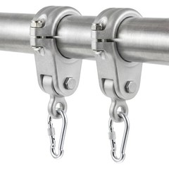 2 Pcs 2-3/8″ Heavy Duty Swing Hangers Set Steel Pipe Hanger Cast Aluminum a F…