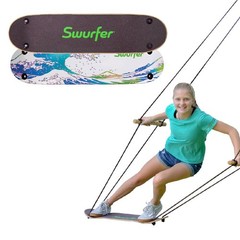TreeSkate Skateboard Swing, Outdoor Stand Up Surf Swing, Holds Up to 200 lbs,…