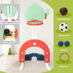 7 in-1 Indoor Outdoor Slide Freestanding Toddler Slide Climber Playset for Kids