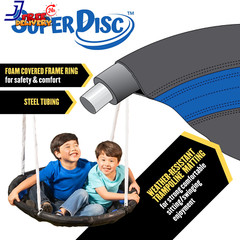 Metal Swing Set with 2 LED Swing Seats Super Disc Swing & Wave Slide FREE SHIPP
