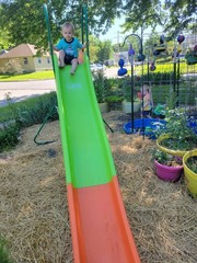 10 Ft. Outdoor Big Backyard Freestanding Swing Set Playground Plastic Slide