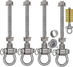 4 Heavy Duty Bearing Swing Hanger Permanent Anti-Rust (10Mm) 180° Swing, 1500 LB