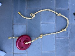 Rainbow Play Systems Knotted Rope With Disc Platform Swing